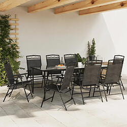 Avis vidaXL Chaises de jardin pliables lot de 8 en acier et textilène