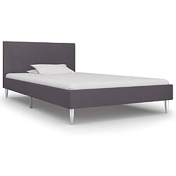 vidaXL Cadre de lit sans matelas gris tissu 90x200 cm