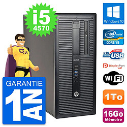 PC Tour HP EliteDesk 800 G1 Intel i5-4570 RAM 16Go Disque 1To Windows 10 Wifi - Occasion