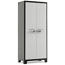 Keter Armoire de rangement avec étagères Titan Noir et gris 182 cm