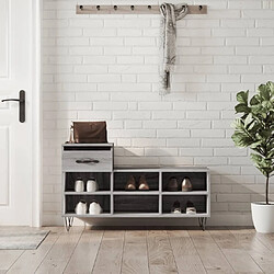 Maison Chic Armoire à Chaussures,Meuble de Rangement à Chaussures Sonoma gris 102x36x60 cm Bois d'ingénierie -MN76245