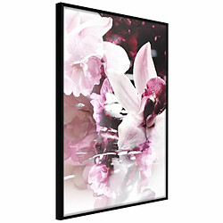 Paris Prix Affiche Murale Encadrée Flowers on the Water 40 x 60 cm Noir