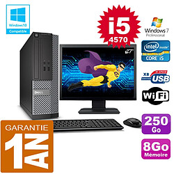 PC DELL 3020 SFF Core I5-4570 Ram 8Go Disque 250 Go Wifi W7 Ecran 27" - Occasion