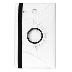 Avis Wewoo Housse tablette Etui en cuir à rotation 360 degrés Litchi Texture avec support multifonction pour Galaxy Tab E 9.6 blanc