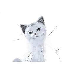 Figurine Décorative DKD Home Decor Blanc Résine Chat (9 x 9 x 24 cm)