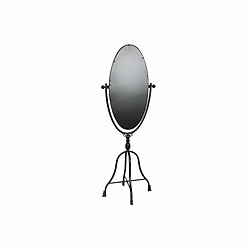 Miroir sur pied DKD Home Decor Noir Métal Verre 61 x 62 x 174 cm pas cher