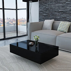 ComfortXL Table Basse Haute Brillance Noir