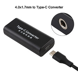 Wewoo Chargeur Adaptateur de prise d'alimentation CC 4,0 x 1,7 mm femelle vers USB-C / type C avec connecteur 15 cm USB-C / C pas cher