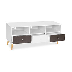 Avis ICONIK INTERIOR Meuble TV en Bois - Design Scandinave - Egil Gris