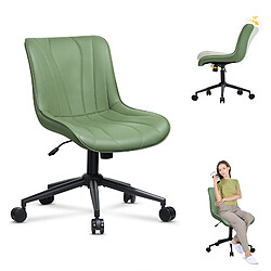 Chaise bureau ergonomique, Rattantree Fauteuil de bureau ergonomique sans accoudoir, chaise pivotante, Chaise pivotante réglable en Hauteur pour Bureau PC, Grena