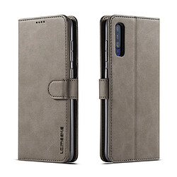 Wewoo Housse Coque Pour Galaxy A50 LC.IMEEKE Étui en cuir à rabat horizontal avec texture de veauavec support et fentes cartes et portefeuille gris