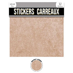 Sudtrading 2 Stickers effet grès - 30 x 30 cm - beige