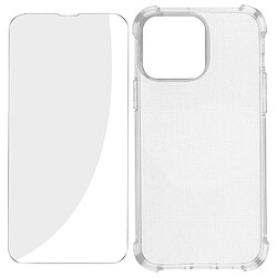 Avizar Pack Protection iPhone 14 Pro Coque Renforcée + Verre Trempé Transparent