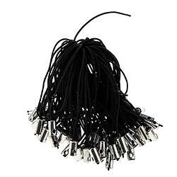 Cordon de lanière tressée de téléphone portable 100pcs corde de bricolage sangles de lariat noir