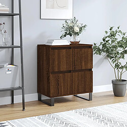 Maison Chic Buffet,Meuble de Rangement,commode pour salon,Cuisine Chêne marron 60x35x70 cm Bois d'ingénierie -MN77812