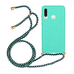 Coque en TPU la paille de blé avec dragonne bleu pour votre Huawei P30 Lite