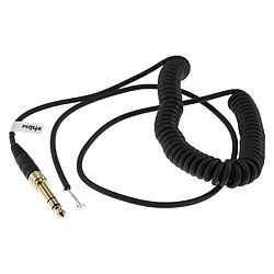 vhbw Câble audio AUX compatible avec Beyerdynamic DT 990, DT 990 Pro casque - Avec prise jack 3,5 mm, vers 6,3 mm, 100 - 300 cm, noir