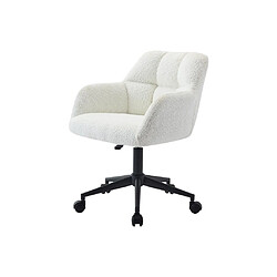 Avis Chaise de bureau - Tissu bouclette - Blanc et noir - Hauteur réglable - PEGA de Pascal Morabito