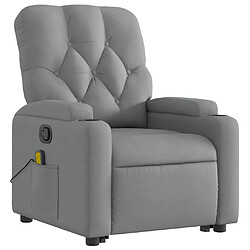 Avis vidaXL Fauteuil de massage inclinable Gris clair Tissu