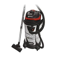 Aspirateur cuve 50l 1200w inox/noir - PRASP51LPE - RIBIMEX