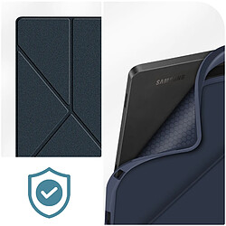 Avizar Étui pour Samsung Tab S9 Clapet Origami Support Différents Angles Bleu Nuit pas cher