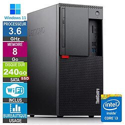 Lenovo M920t i3-8100 3.60GHz 8Go/240Go SSD Wifi W11 - Reconditionné