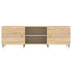 Maison Chic Meuble TV scandinave - Banc TV pour salon chêne sonoma 150x30x50 cm bois d'ingénierie -MN24593 pas cher