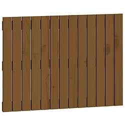 vidaXL Tête de lit murale Marron miel 82,5x3x60 cm Bois massif de pin