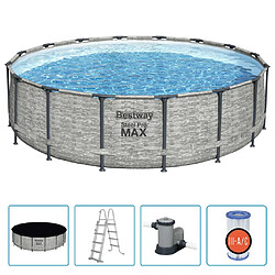 Bestway Piscine ronde Power Steel 488x122 cm