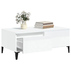 Acheter vidaXL Table basse Blanc brillant 90x50x36,5 cm Bois d'ingénierie