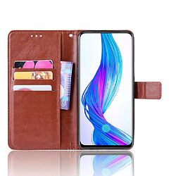 Wewoo Housse Coque en cuir à rabat horizontal Texture rétro Crazy Horse pour OPPO Realme X / OPPO K3avec porte-carte et fentes cartes et cadre photo Marron pas cher