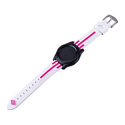 Wewoo Bracelet blanc et Magenta pour Samsung S3 Simple Fashion Stripes Pattern Montres Bande +