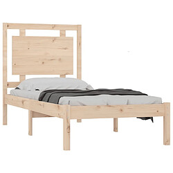 Avis Maison Chic Lit Moderne Chambre - Cadre/structure de lit pour adulte bois massif 90x190 cm simple -MN60263