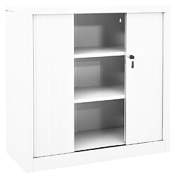 Acheter vidaXL Armoire à portes coulissantes Blanc 90x40x90 cm Acier