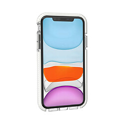 Acheter Wewoo Coque Souple Pour iPhone 11 Grille Motif Antichoc Transparent TPU Housse de protection Blanc