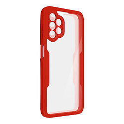 Avizar Coque intégrale Galaxy A13 4G Dos Plexiglas et Avant Polymère Contour rouge