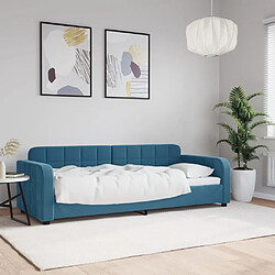 vidaXL Lit de repos sans matelas bleu 80x200 cm velours