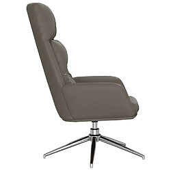 Acheter Maison Chic Chaise de relaxation | Fauteuil relax Gris Cuir véritable -GKD32452