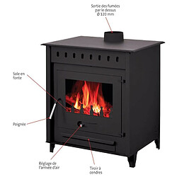 Interstoves POÊLE À BOIS LYA 12 | BÛCHES 45CM - Acier