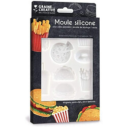 Graines Creatives Moule en silicone 20x13 cm Junk food