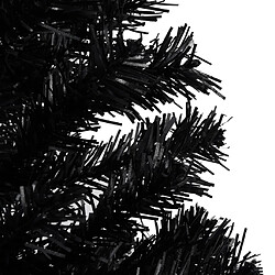 vidaXL Arbre de Noël artificiel pré-éclairé et boules noir 150 cm PVC