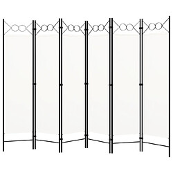 vidaXL Cloison de séparation 6 panneaux Blanc 240x180 cm