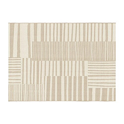 Vente-Unique Tapis intérieur ou extérieur design - 150 x 200 cm - Beige - CLAIRA