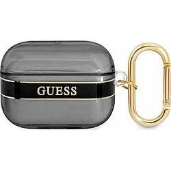 Guess Maroquinerie Guess GUAPHHTSK Étui pour AirPods Pro Cover Noir/Noir Strap Collection