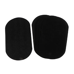 Avis 6pcs de fer sur le badge en tissu en daim patch appliqué en tissu pour les vêtements noirs