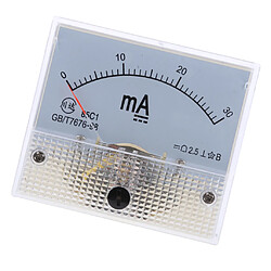 Acheter 2xdc ampèremètre analogique panneau ampèremètre indicateur de jauge de courant type 0-30ma 0-50ma