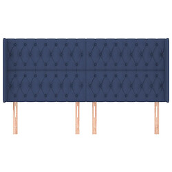 Avis Maison Chic Tête de lit scandinave avec oreilles,meuble de chambre Bleu 203x16x118/128 cm Tissu -MN56713