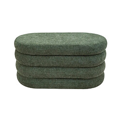 Mobili Rebecca Pouf avec rangement Rebecca Mobili Zeytin 38x76x38 Tissu Polyester MDF Vert Foncé Moderne