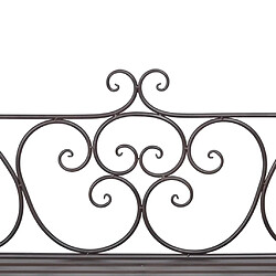 Avis vidaXL Banc de jardin 132 cm Acier Antique Marron