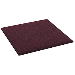 Avis vidaXL Panneaux muraux 12 pcs Violet 30x30 cm Tissu 1,08 m²